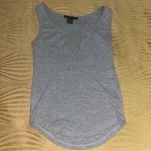 Women's Gray Sleeveless Knit Tank Top